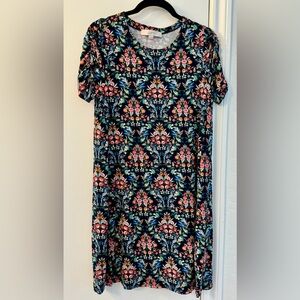 Loft floral knit dress